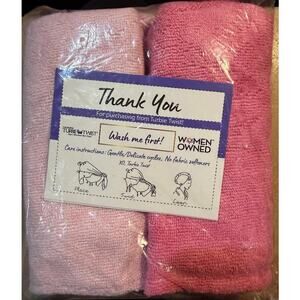 Turbie Twist 2-Pack Microfiber Hair Towel Pink NEW